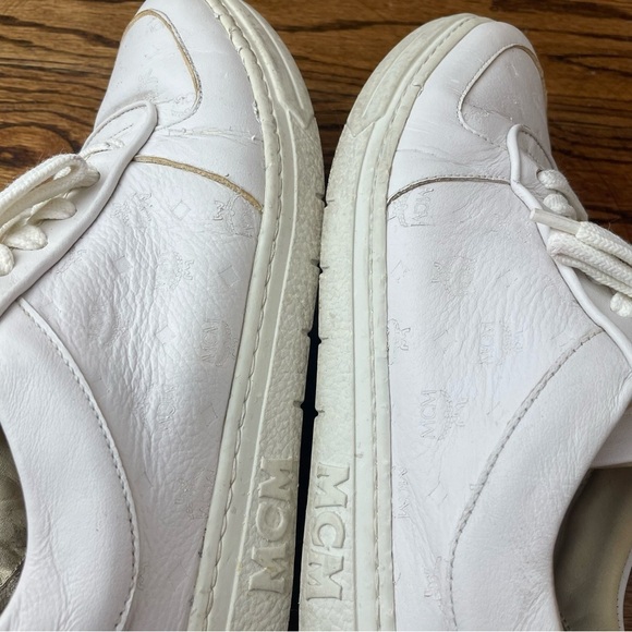 MCM Cream Leather Sneakers 37 - Picture 7 of 7